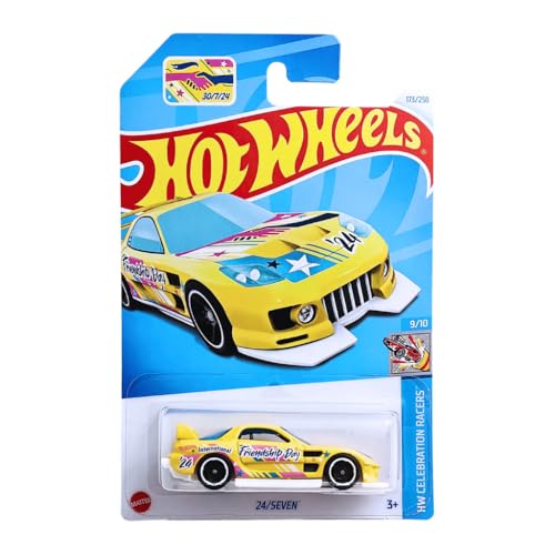 Image of Hot Wheels 24 Seven HW Celebration Racers Ages 3 and Up (Yellow)