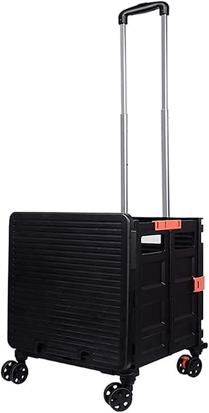 Collapsible Wagon Cart with Wheels Foldable Folding Wagons Carts Silent Universal Wheels,Shopping Cart Portable Shopping Trolley on Wheels Folding Shopping Utility Cart with Handle Utility C