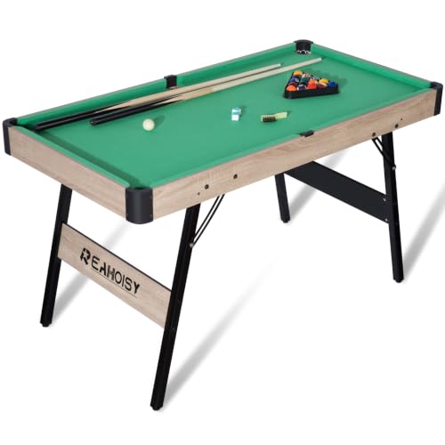 REAHOISY 54-Inch Green Velvet Pool Table