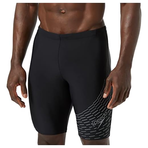 Speedo Medley Logo II Jammers de natación Hombre, Negro/Gris, XL