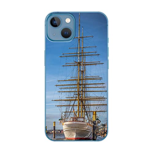 Coque iPhone 14 Apple König Design en TPU antichoc mince motif bateau à voile