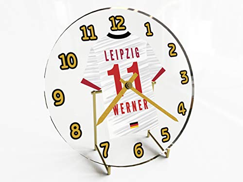 MyShirt123 Montre de Football Bundesliga Allemagne  Montre de Football de la Ligue Allemande avec n'importe Quel nom, n'importe Quel numéro, Design Maillot en Acrylique !, RB Leipzig