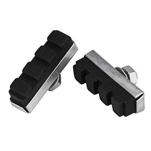 Vovotrade® Zapatas de Freno, 2 Piezas Durable Bicicleta Ciclismo Bici Freno en V Zapatos Almohadillas Poseedor Bloques Negro