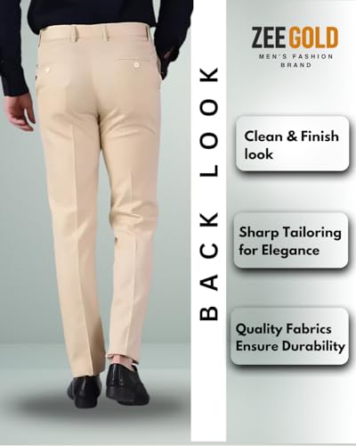 Image of Men's Slim Fit Formal Trouser for Regular Fit
