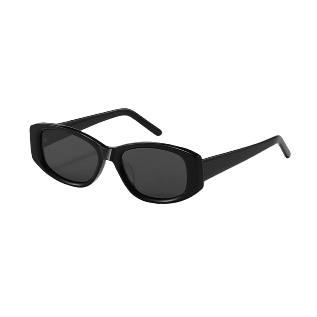 Occhiali da sole polarizzati spessi in acetato, alla moda, con protezione UV400 per attività all'aperto.