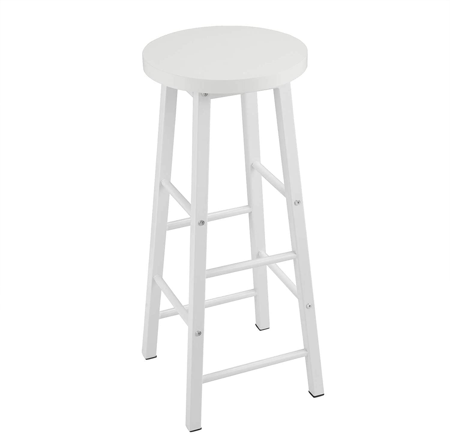 15 WEST 45150 bar Standard stools White one Solid Metal bar for Home Breakfast bar Counter Kitchen bar Standard stools with footrest-image-46
