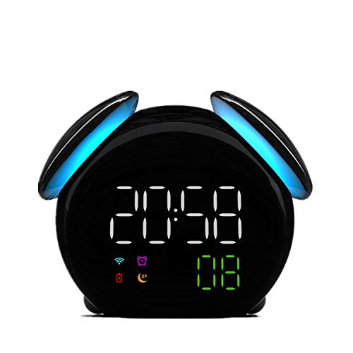 Reloj despertador con estación meteorológica electrónica y pantalla inteligente para mesita de noche