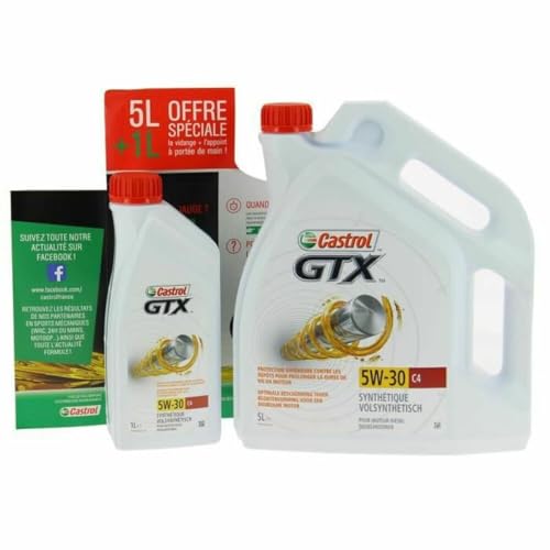 Castrol 469124 GTX 5W-30 C4, Huile Moteur, 5 + 1 L