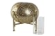 PORTAVELA METAL CRISTAL 24X24X20 DORADO