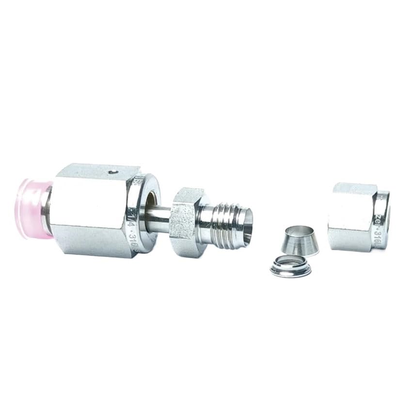 1 szt. stal nierdzewna 316 adapter do montażu uszczelki czołowej żeński magnetowid do złącza rurowego LOK 1/8 1/4 3/8 1/2 cala (0,5 cala żeński magnetowid, 1,91 cm LOK)