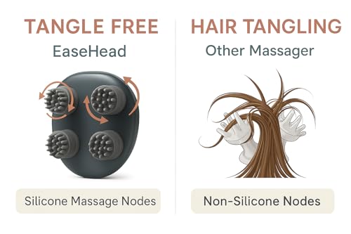 Electric Scalp Massager for Hair Growth & Stress Relief – Cordless, Rechargeable, Waterproof Head Massager with 96 Kneading Nodes for Men, Women, Pets – Gift for Mom & Dad (White) - Image 8