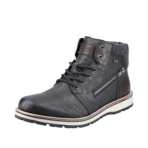 Rieker Herbst/Winter, Herren Klassische Stiefel, Schwarz (schwarz/kastanie/granit 01), 44 EU (9.5 UK)