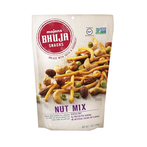 BHUJA Nut Mix, 7-Ounce Bags (Pack of 6) ( Value Bulk Multi-pack)