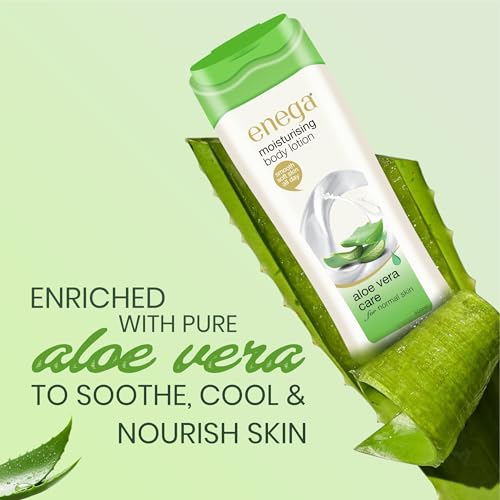 Image of Enega Aloe Vera Care for Normal Skin Non Grassy & Deep Nourish Moisturizing Body Lotion for Men & Women -500 ML (Pack of 1)