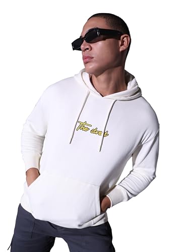 Image of Hubberholme White Men Oversized Hooded Sweatshirt HHMSSW23008 WH