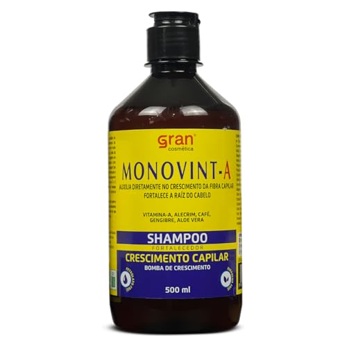 Shampoo Monovin A Fortalecimento e Crescimento Capilar Acelerado 500ml Gran Cosmética