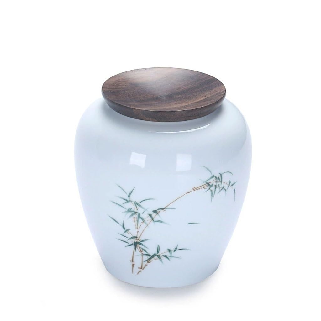 ENGENDER Tea Storage Jar Creative Ceramic Sealed Jar Home Kitchen Cork Storage