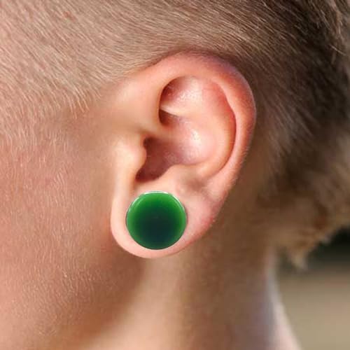 Set of 6 Pairs Single Flare Stone Ear Plugs Silicone O-Ring Expander Gauges 8ga - 5/8 inch E5543