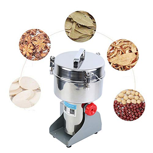 Ridgeyard 2000g Commercial Electric Grain Grinder Mill Powder Machine Grinder Flour Mill for Bean Seed Nut Grain Spice Herb Pepper Cereal Wheat
