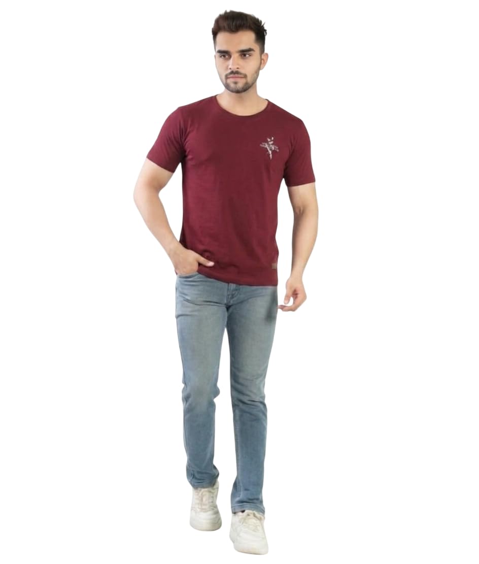 |Men's Cotton Round Neck Half Tshirt-picture-28