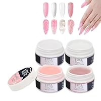 Aufbaugel für Gelnägel, Nail Art builder gel für Nägel 4 Farben, 15ml UV Gel nägel zur Nagelverlängerung und Modellage, Farbgel für Gelnägel, Verstärkungsverlängerung für Nagelstudio