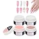 Aufbaugel für Gelnägel, Nail Art builder gel für Nägel 4 Farben, 15ml UV Gel nägel zur Nagelverlängerung und Modellage, Farbgel für Gelnägel, Verstärkungsverlängerung für Nagelstudio