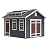 Handy Home Products Designer 12x10 Wooden Storage Shed with Dormer, Windows, and Floor Kit- Paint and Shingles not Included