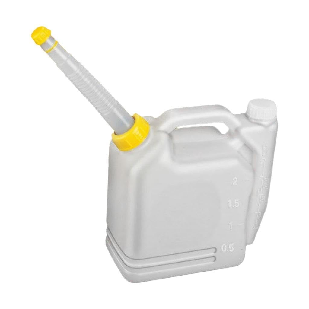 Botella Medidora de Aceite para Motores Portátiles de Dos Tiempos Recipiente para Mezcla Precisa de Combustible con Boquilla PP Engrosado Adecuada Pa, 2l