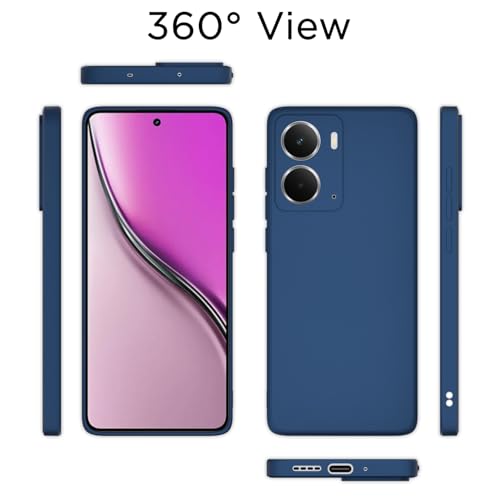 Image of Outlouders Back Cover for Realme P3 5G | Camera Protection | Durable Soft Matte Silicone Bumper Case (Blue)
