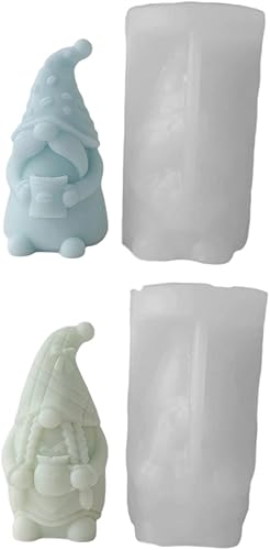 Miniatura 2 de Molde de enano de Navidad DIY sin rostro, moldes de silicona de Santa Claus, molde de resina perfumada, decoración del hogar, yeso, regalos de
