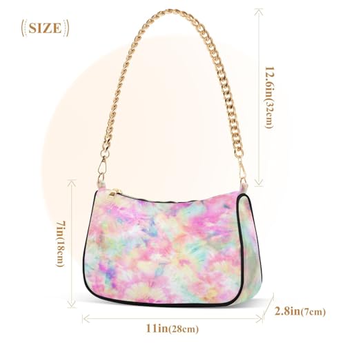 Shoulder Bag for Women Kaleidoscope Tie Dye Print Crossbody Bags with Removable Straps and Zipper Closure Clutch Tote Handbags Purses4