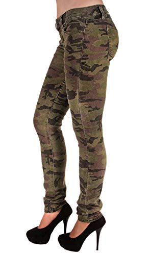 Women`s Plus/Junior Size Classic 5 Pockets Camouflage Skinny Jeans3