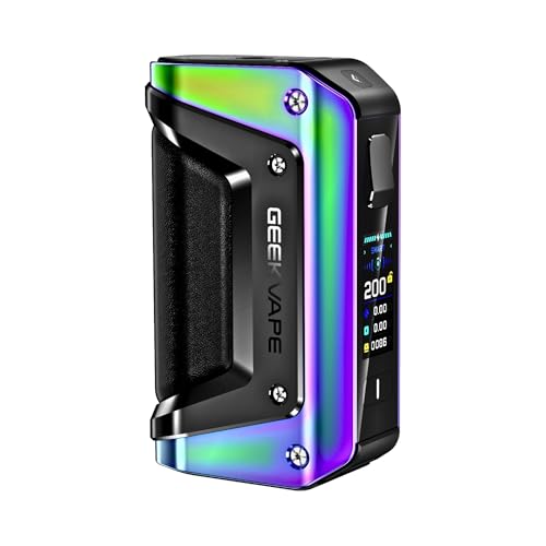 GEEKVAPE Aegis Legend 3 Vape Mod - 200W Sub Ohm, MTL and DTL Vaping, Multiple Modes, Threaded 510 Connection, Requires 2 x 18650 Battery (Sold Separately), No Nicotine (Rain Bow)