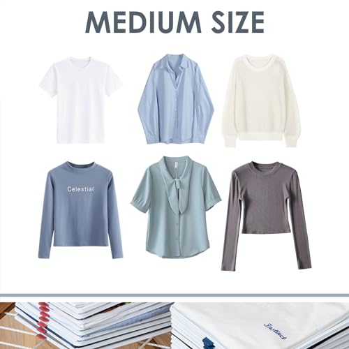 Adorila 10 Pack T Shirt Organizer Closet Organizer, Detachable Stackable Clothing Trays - Image 3