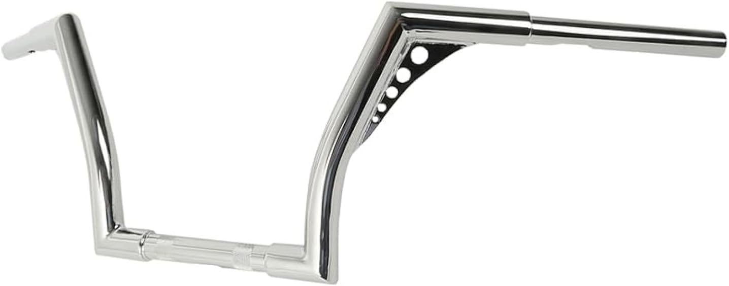 Chrome 10" Rise 1-1/4" Fat Ape Hangers Handlebar For Harley Softail FLST FXST Custom Sportster XL Touring Road King