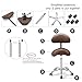 Kaleurrier Saddle Stool Rolling Swivel Height Adjustable with Wheels,Heavy Duty Anti-Fatigue Ergonomic Saddle Chair for Hair Beauty Salon Lab Dental Massage Office Home Kitchen (with Back, Coffee)