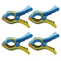 QinXunTa 4PCS Large Beach Chair Towel Clips Heavy Duty Decorative Animal Dolphin Fish-Shaped Towel Clips for Beach Pool Cruise (Yellow Style)