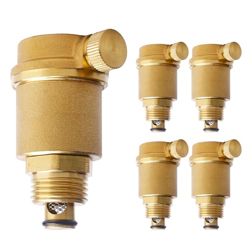 4 unidades de purga rápida automática de 1/2 pulgadas, DN15 latón válvula de purga automática, válvula de purga de radiador, herramientas de sobrepresión para calderas, radiadores, calentadores de