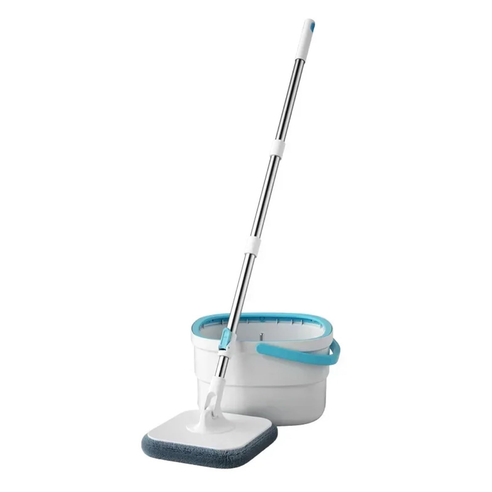 Microfibra Lazy Sin lavado de manos Compatible con piso flotante 360 ​​Fregonas Herramientas de limpieza del hogar Fregona de separación de aguas residuales de agua limpia con cubo(Standard 2 wipe)
