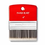 Falling in Art Flat Paddle Paint Brush, Scale Brush for Oil and Acrylic Paints,4 Inch