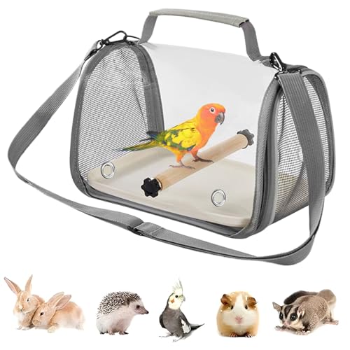 Jaula de viaje para pájaros, compacta jaula de transporte para pájaros, plegable, almacenamiento para canarios, cacatúas, guacamayos, hámster, pájaro para mascotas, excursión al aire libre en