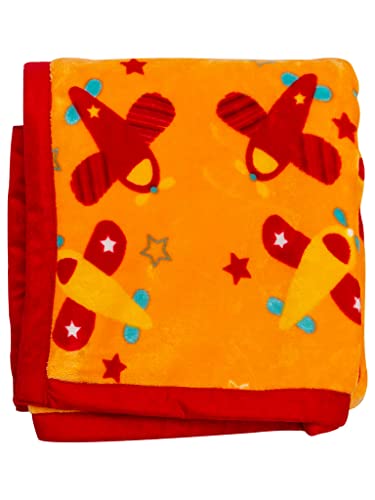 Image of Mee Mee Ultra Soft Plush, Lightweight & Super Comfortable Baby Blankets, Swaddle for Infant & Toddler (Orange)