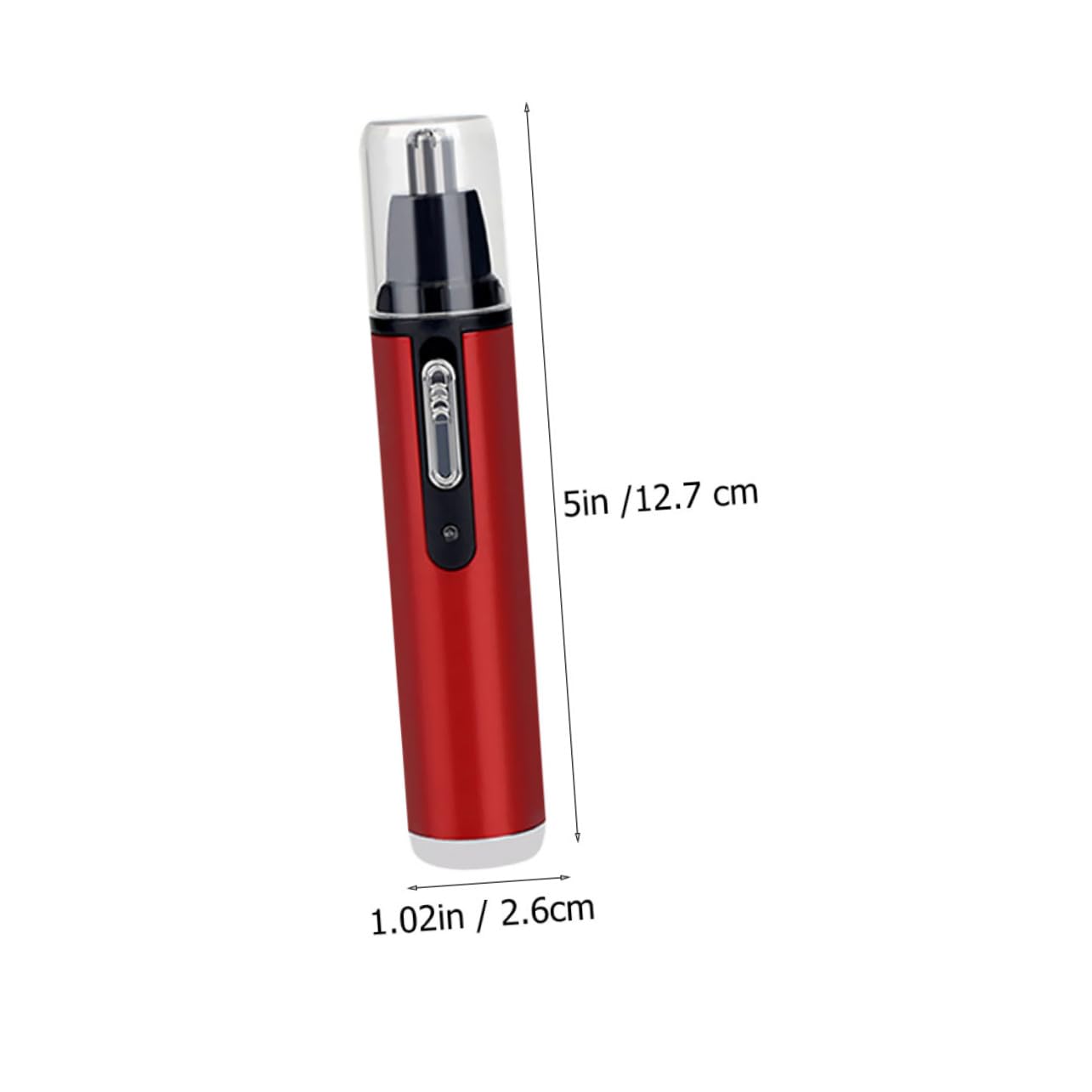 WOFASHPURET Rechargeable Nose and Eyebrow Trimmer Face Hair Remover Ingrown Hair Gentle Round Cutter Lightweight Red
