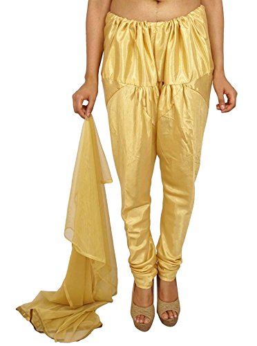 Indianbeautifulart salwar shantung con las mujeres netas Dupatta use ropa indio inferior