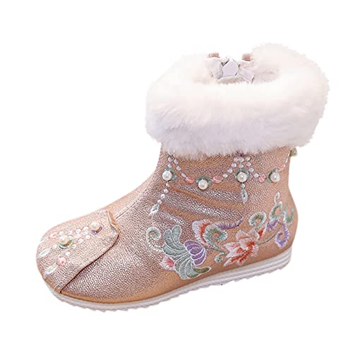 Boots Kids Warm Cotton Boots Embroidered Boots National Boots Princess Cotton Boots