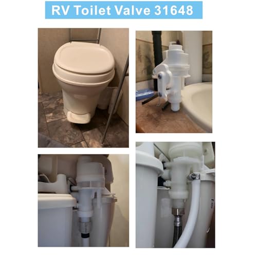 Image of Replacement RV Toilet Parts 31705 RV Toilet Water Valve Kit fits All Aqua Magic V High /Low Models Such as 31688 31687 31683