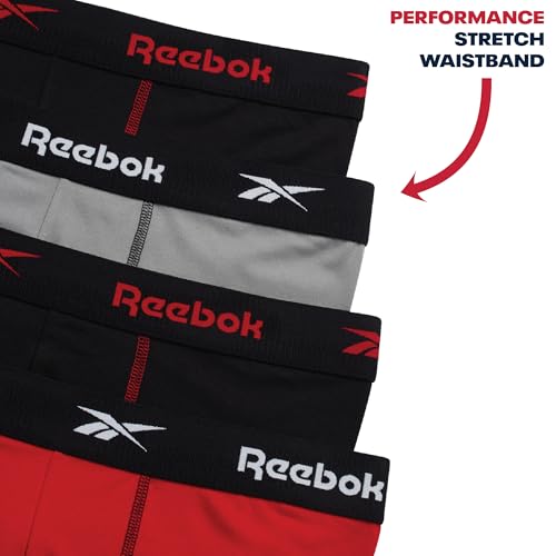 Reebok Mens Boxer Briefs Soft Athletic with Contour Pouch 4 Pack 6'' Inseam - image 5
