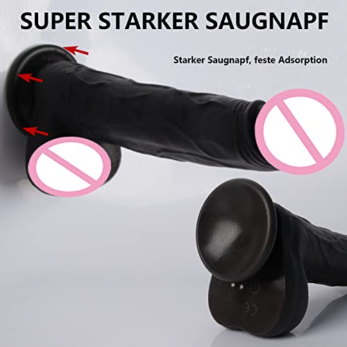 XXL Realistischer Dildo Vibrator Mit Stoßfunktion,24Cm Große Anal Vibratoren Mit 7 Vibrationmodi,silikon Dildos Mit Fernbedienung,g-Punkt Sexspielzeug Mit Starke Saugnapf Für Sie&ihn – Bild 6