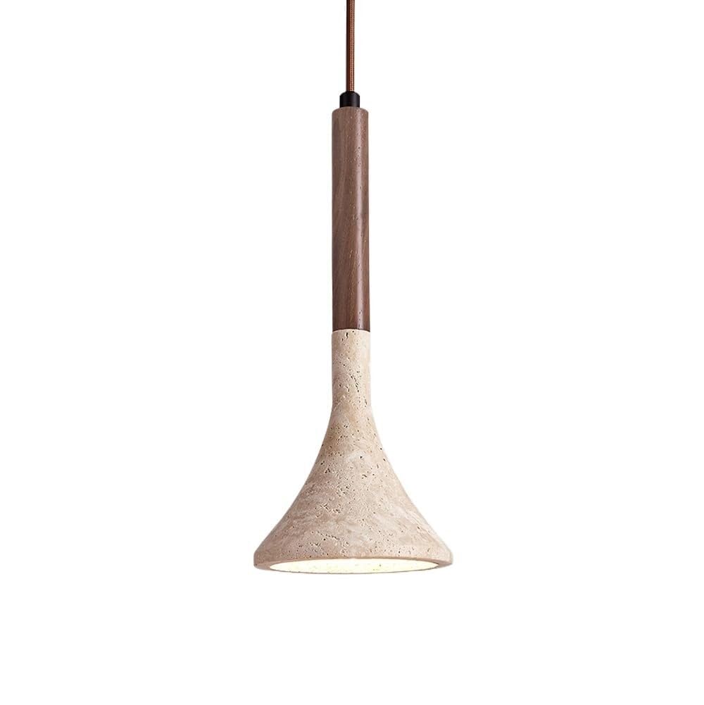 Lustre linéaire en bois de noix style nordique pour îlot de cuisine