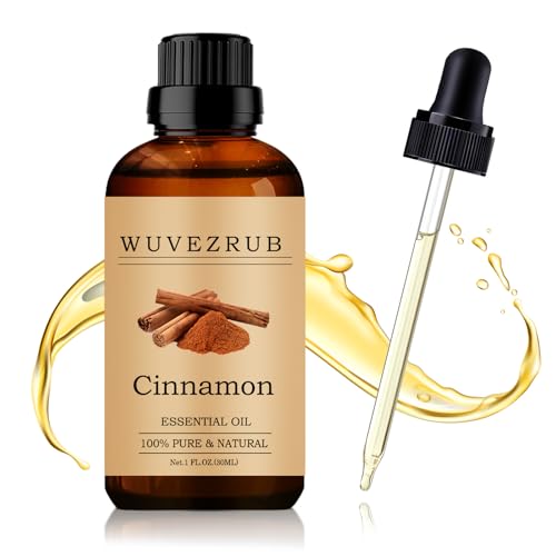 Wuvezrub Cinnamon Essential Oil 30ML - 100% Pure and Natural Oils for Aromatherapy Diffuser - 1 Fl Oz/Cinnamon